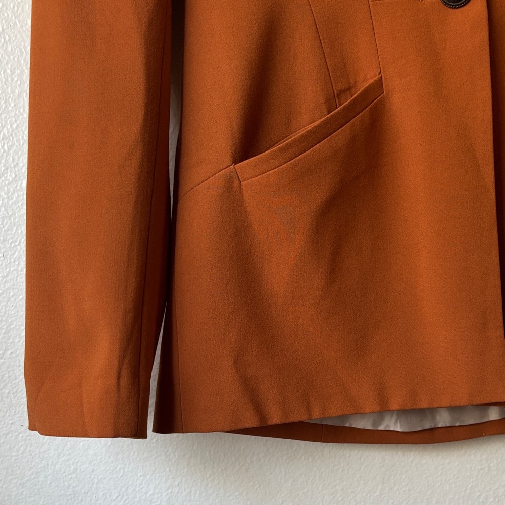 Rust Single-Button Blazer Jacket - Small - image 5
